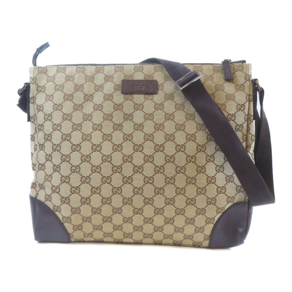 GUCCI GG SHW Shoulder Crossbody Bag Canvas Brown