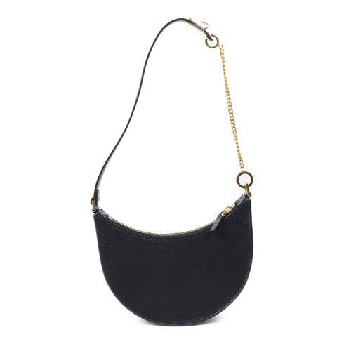 Valentino GHW Shoulder Bag Calfskin Leather Black