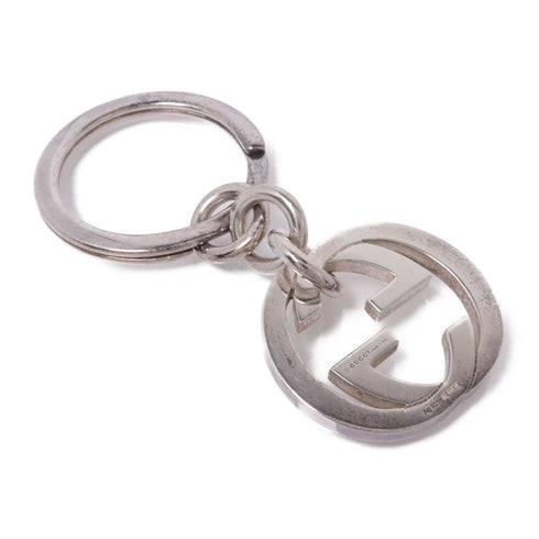 GUCCI GG Double G Key Ring 925 Sterling Silver