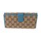 GUCCI GG GHW Long Wallet Canvas 231841 Brown/Blue