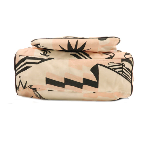 CHANEL CC SHW Backpack Canvas Pink/Beige/Green