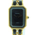 CHANEL CC Premier L Quartz Watch H0001 Gold Plated Black