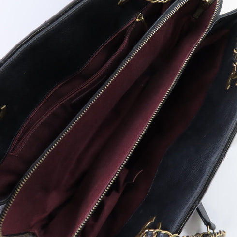 CHANEL CC GHW Chain Shoulder Bag Patent Leather Black v2