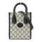 GUCCI GG SHW Mini Tote 2way Shoulder Bag 671623 Coated Canvas Blue Beige