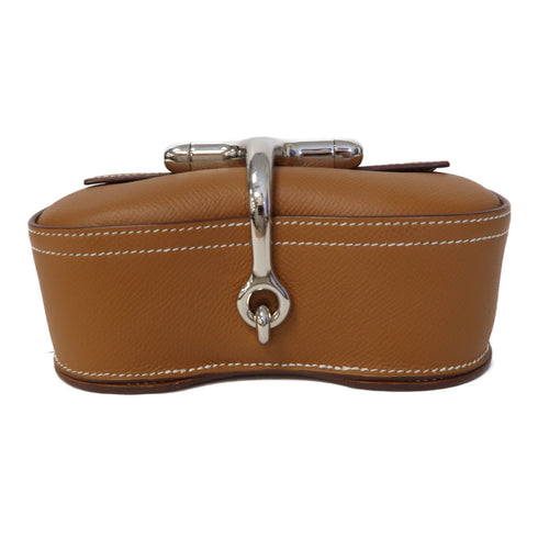 HERMES PHW Della Cavalleria Bag Mini Shoulder Veau Epsom Stamp Z Gold Brown