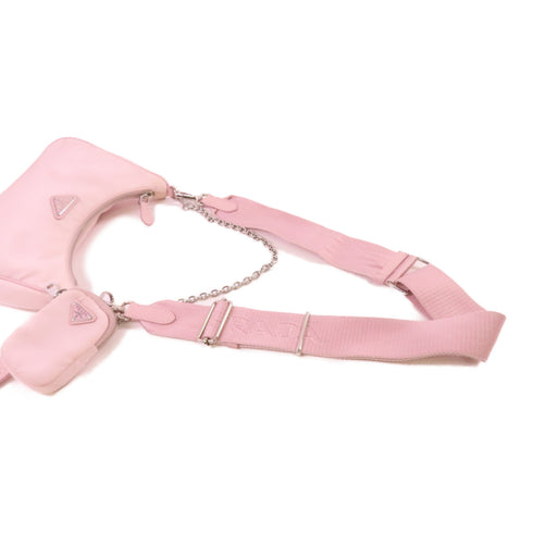 PRADA SHW Handbag Shoulder Bag Nylon 1BH204 Pink