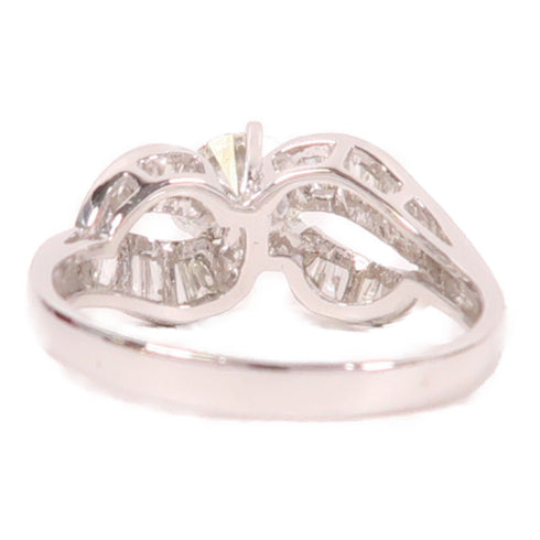 Jewelry 1.01ct Diamond Ring 18K White Gold US#8.5