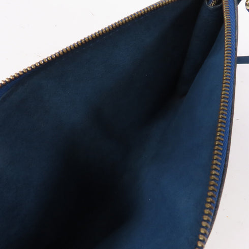 LOUIS VUITTON LV GHW Pochette Accessories Pouch M52945 Epi Leather Blue