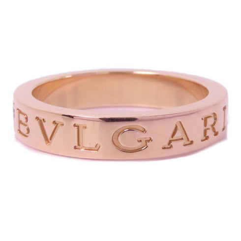 BVLGARI B-zero1 Double Logo 1P Diamond Ring 18K Pink Gold Bvlgari#53 US#6.5