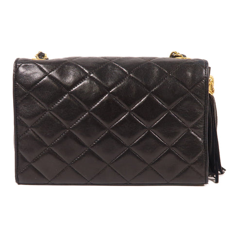 CHANEL CC GHW Vintage Chain Shoulder Bag Lambskin Leather