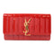 SAINT LAURENT YSL GHW Long Wallet 539972 Patent Leather Red