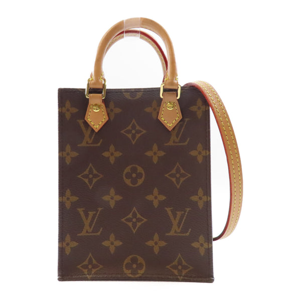 LOUIS VUITTON LV GHW Petit Sac Plat 2 Way Shoulder Bag M69442 Monogram Brown v1