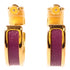 HERMES Olympe Earrings Metal Gold/Purple