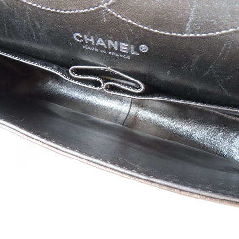 CHANEL Quilted CC SHW Jumbo 2.55 Chain Shoulder Calfskin Leather Metallic Gold