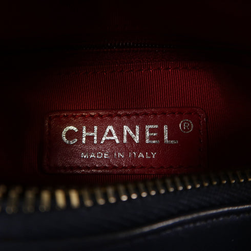 CHANEL Quilted CC SHW Gabrielle Small Chain Shoulder Bag Calfskin Leather Blue