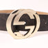 GUCCI GG Belt 80cm Leather Gold/Brown
