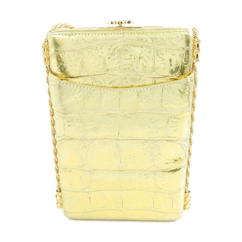 CHANEL CC GHW Chain Shoulder Bag Calfskin Leather Gold