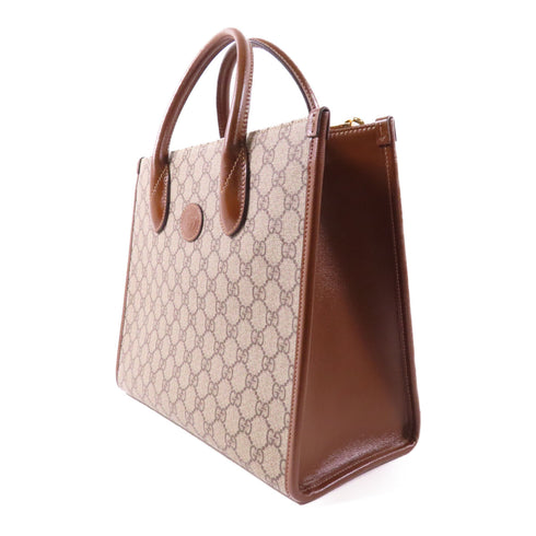 GUCCI GG GHW GG SUPREME Shoulder Bag 2 Way Bag 659983 Coated Canvas Brown