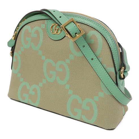 GUCCI GG GHW Shoulder Bag 499621 Canvas Green