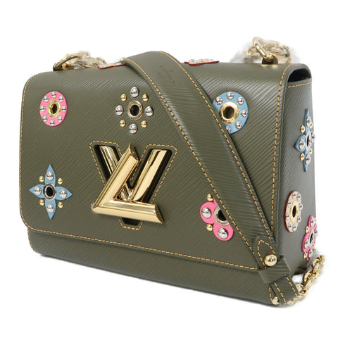 LOUIS VUITTON LV GHW Twist MM Shoulder Bag M54240 Epi Leather Grey