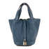 HERMES PHW Picotin PM Hand Bag/Bucket Tote Bag Clemence Leather Colvert