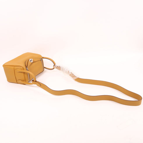 HERMES PHW Mini Lindy 20 Shoulder Bag Swift Leather Sesame/Celeste