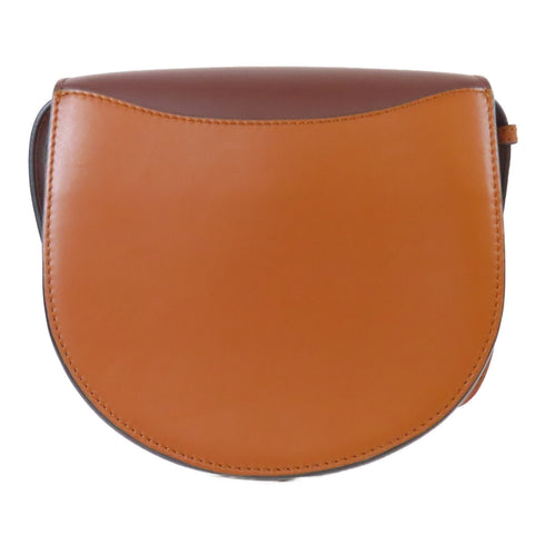 LOEWE GHW Heel Dou Shoulder Bag A894A01X02 Calfskin Leather Brown