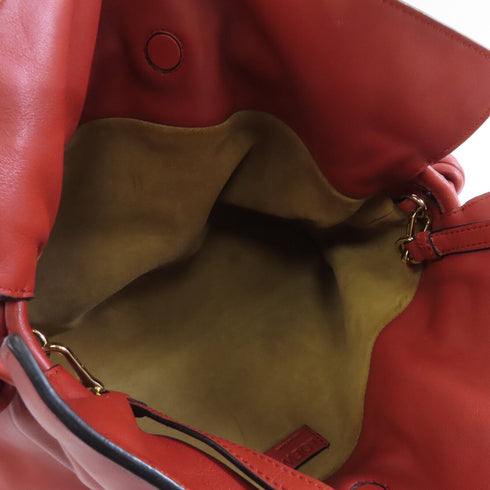 LOEWE GHW Flamenco Shoulder Bag Nappa Calfskin Leather Brown/Rust