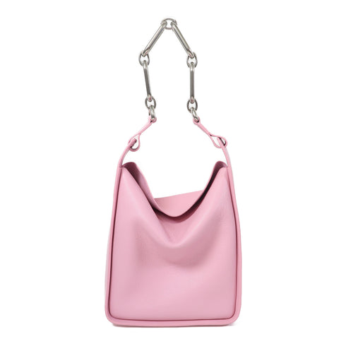 BALENCIAGA SHW 2 Way Shoulder Bag Calfskin Leather Pink