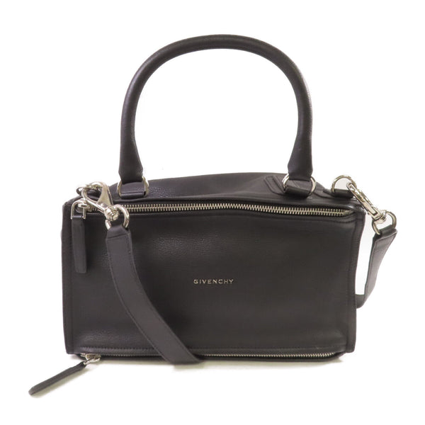 GIVENCHY SHW Pandora Handbag Shoulder Bag Calfskin Leather Black