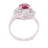 Jewelry Ruby Diamond Ring US#5.5 PT900 Platinum