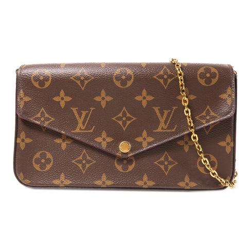 LOUIS VUITTON LV GHW Felicie Pochette Chain Shoulder Bag M51221 Monogram Brown