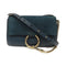 Chloe GHW Shoulder Bag Crossbody Bag Lambskin Suede Leather Blue