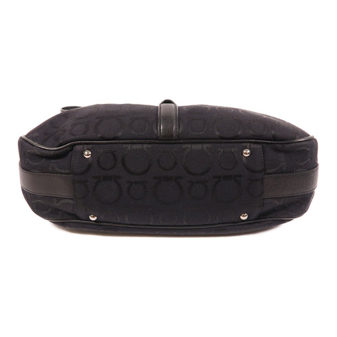 Salvatore Ferragamo SHW Shoulder Bag Canvas Black