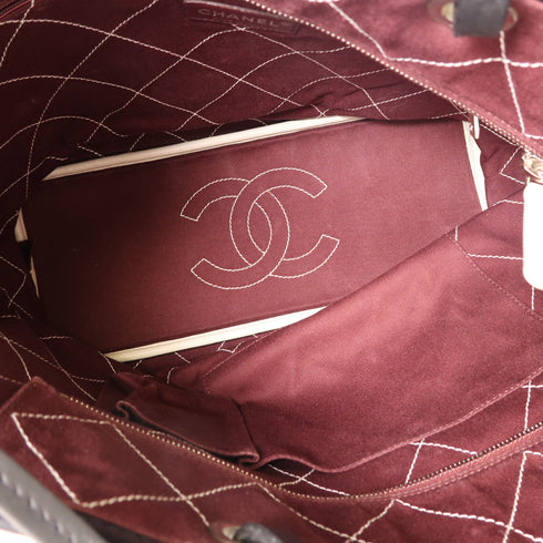 CHANEL CC SHW Shouder Tote Bag Calfskin Leather