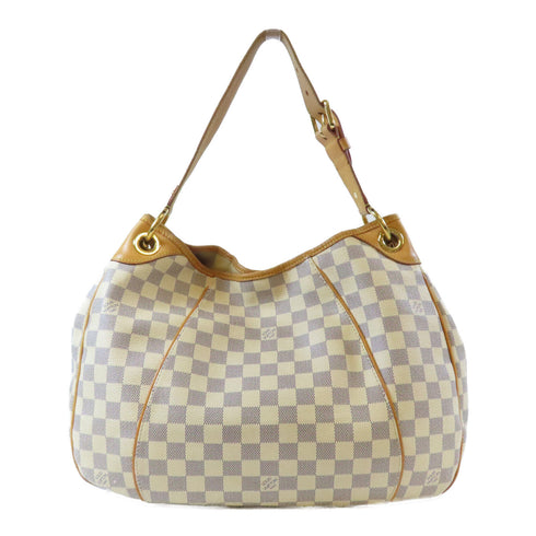 LOUIS VUITTON LV GHW Galliera PM Shoulder Bag N55215 Damier Azur White v1
