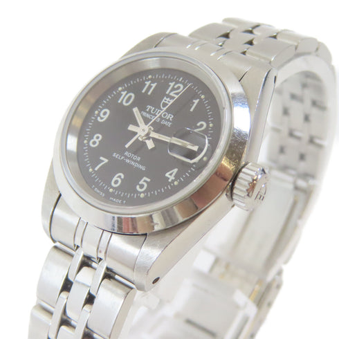 TUDOR Princess Date Automatic Watch 92400N/1998 Stainless Steel Black