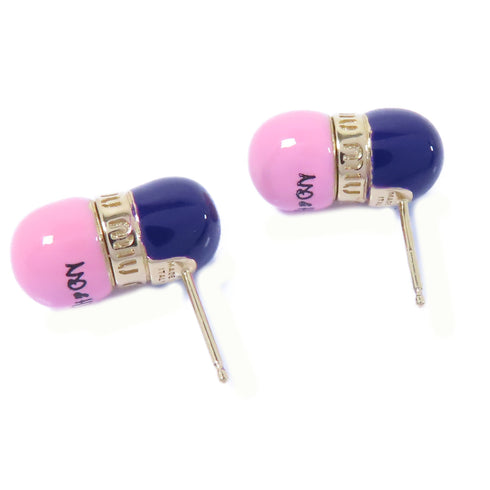 Miu Miu Earrings Accessories PVC Metal Pink/Blue