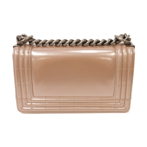 CHANEL CC SHW Chanel Boy 20 Shoulder Bag Patent Leather Pink
