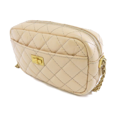CHANEL Quilted CC GHW 2.55 Camera Bag Chain Shoulder Bag Calfskin Leather Pink