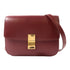 CELINE GHW Classic Box Shoulder Bag Calfksin Leather Red