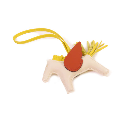 HERMES Rodeo Pegase PM Charm Swift Leather Craie White Cuivre Brown