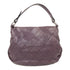 CHANEL Quilted CC SHW Shoulder Bag Calfskin Leather Purple