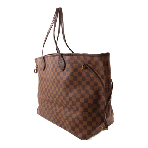 LOUIS VUITTON LV GHW Neverfull GM Shoulder Tote Bag N51106 Damier Ebene Brown