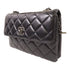CHANEL CC Chain Shoulder Bag Lambskin Leather Black