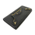 BALENCIAGA GHW Long Wallet 163471 Leather Black