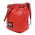 MOSCHINO GHW Shoulder Bag Coated Canvas Red