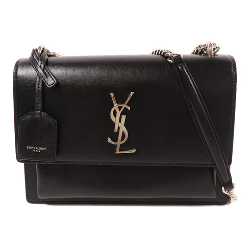 SAINT LAURENT YSL SHW Sunset Medium Chain Shoulder Bag 442906 Calfskin Leather