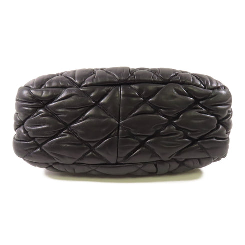 CHANEL CC SHW Bubble Chain Shoulder Bag Lambskin Leather Black