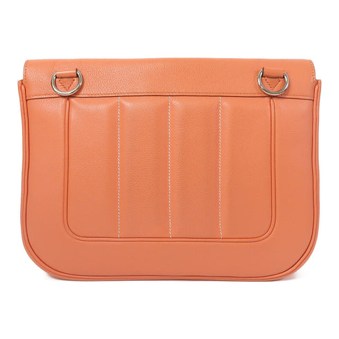 HERMES PHW Berline 28 Shoulder Bag Evercolor Leather Crevette